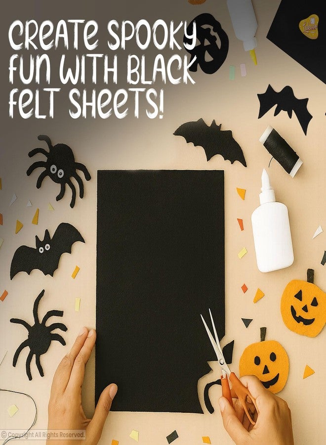 Lakeer A3 Felt Sheets 42cm X 29.7cm Set 10 Black Colour 2mm Thickness for Kids School DIY Crafts Patchwork Embroidery Project. - Image 4